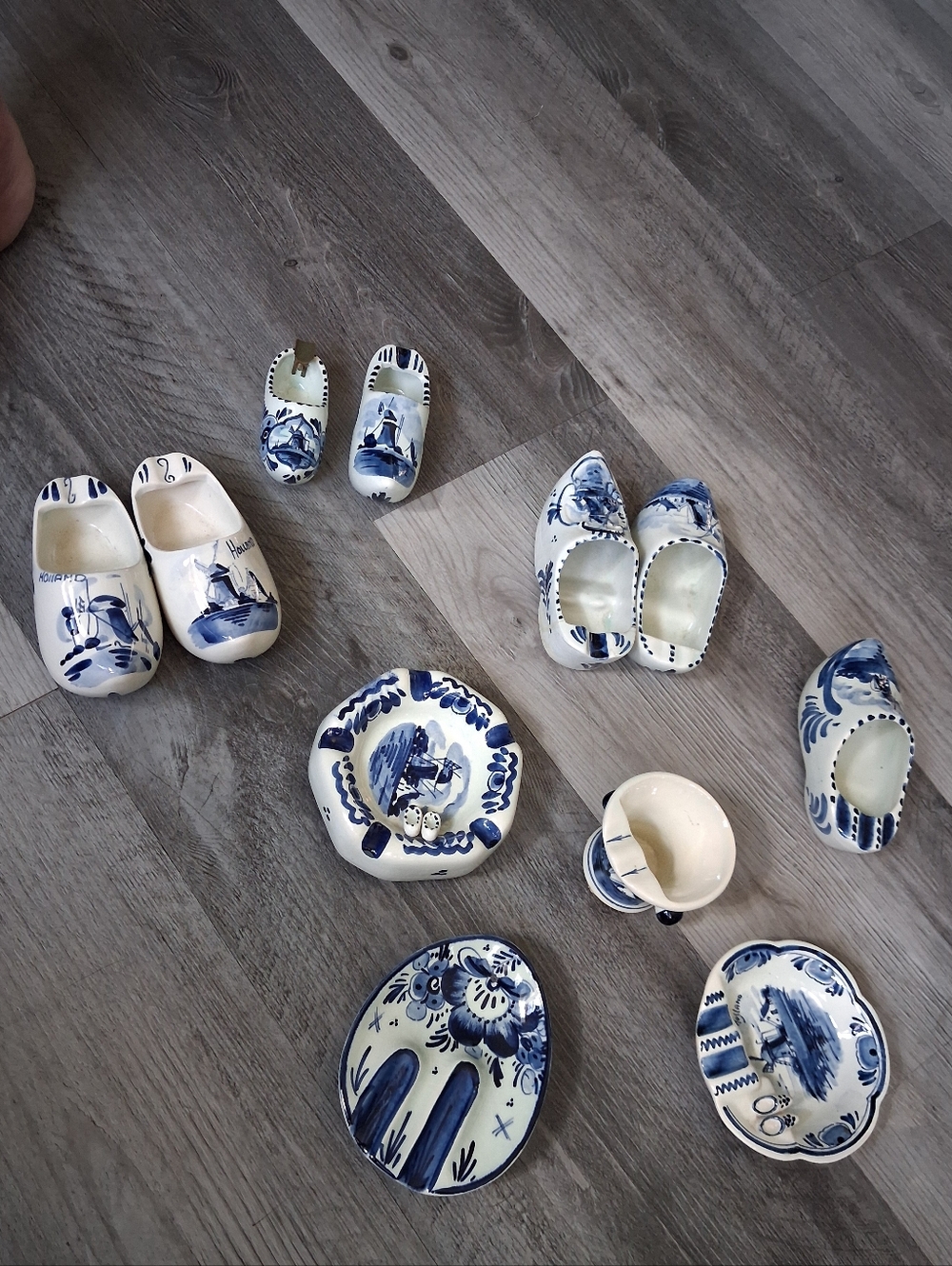 Classic Blue and White  Ceramic Clogs / ASHTRAY- Decorative Collectible